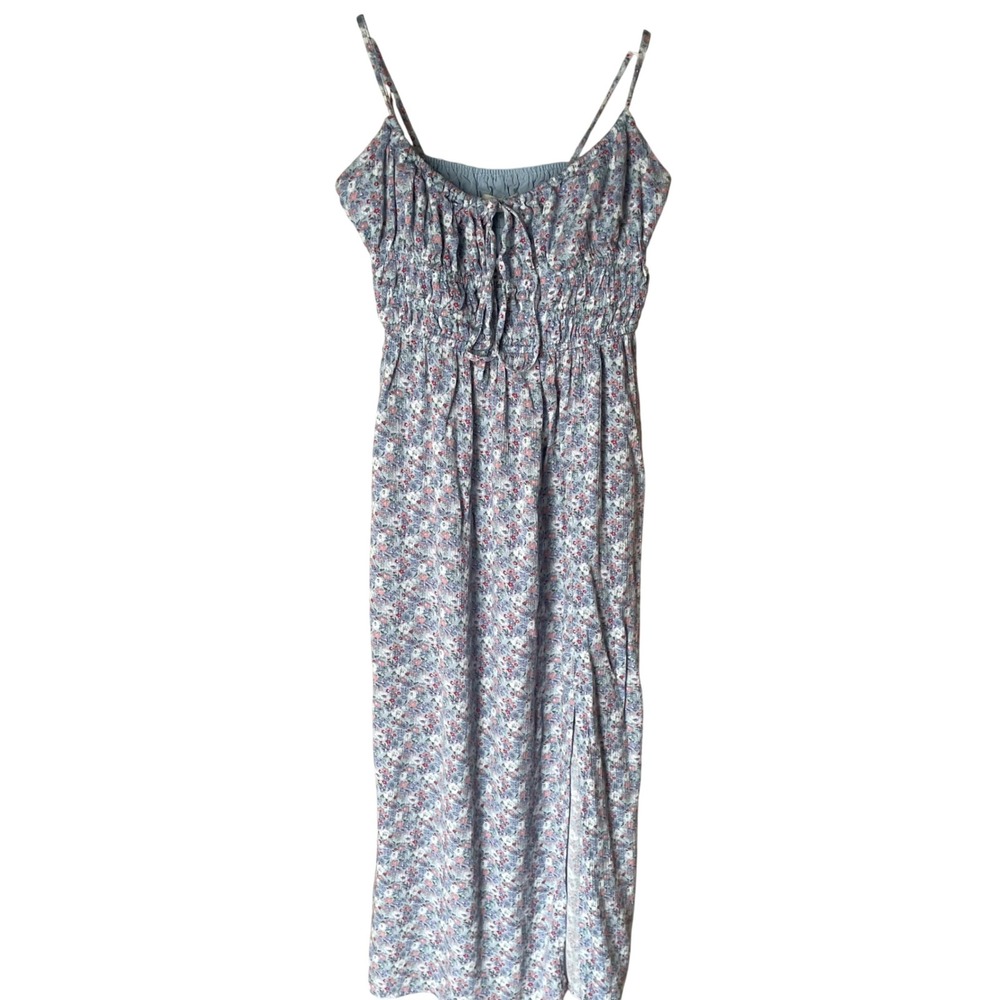 Aeropostale Ditsy Floral Keyhole Midi‎ Dress with Side Slit, XS
